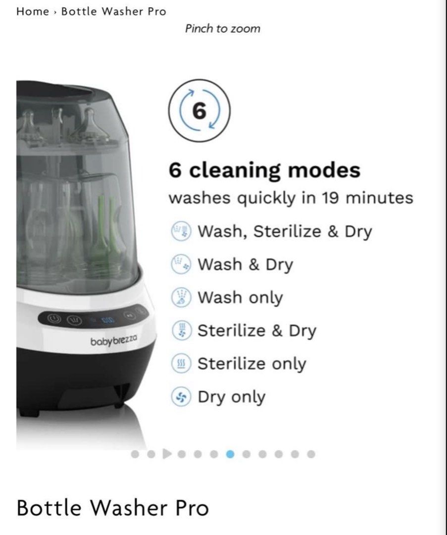 Baby Brezza Bottle Washer Pro BRAND NEW (Category: Breastfeeding & Bottle Feeding) located in Manila. Submitted by nylahsel (Listing ID 1448235992, Image 3). Description: BRAND NEW Original price: 18,999 Selling price: 17,800 Free shipping (Metro Manila) Inclusions: Free 60 detergent tablets Location: Taguig City.