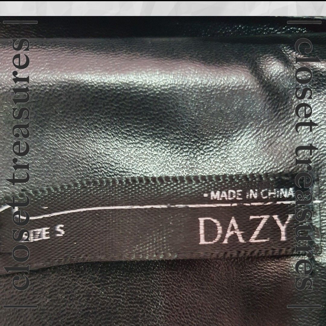 Black Faux Leather Button-Up Jacket | SHEIN DAZY (Category: Coats, Jackets and Outerwear) located in Quezon City. Submitted by _closettreasures (Listing ID 1448135410, Image 3). Description: Size: S RFS: grown out of it !!! Message me for more details (when worn pics, payment method, etc.) !!!.