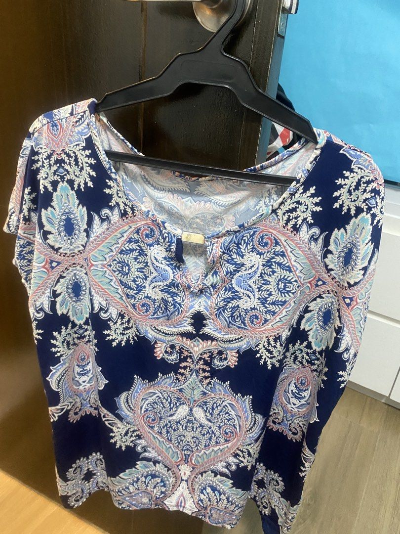 Blouse abstract design back to back (Category: Activewear) located in Quezon City. Submitted by bebothann (Listing ID 1448197706, Image 1). Description: Blouse abstract design back to back dark blue 1XL SF C/o buyer .