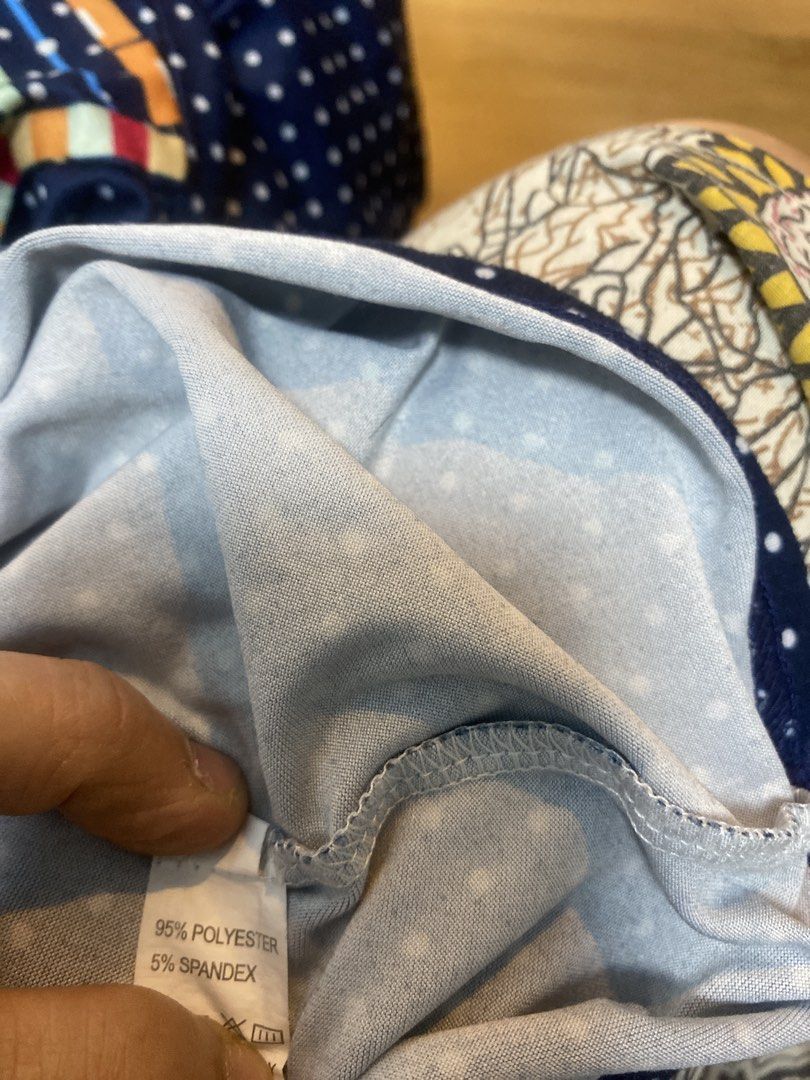 Blouse dotted blue wit print in front only (Category: Blouses) located in Quezon City. Submitted by bebothann (Listing ID 1448146455, Image 2). Description: Blouse blue dotted design with front print 1XL 95% polyester/ 5% spandex Made in Msde in china SF C/0 buyer.