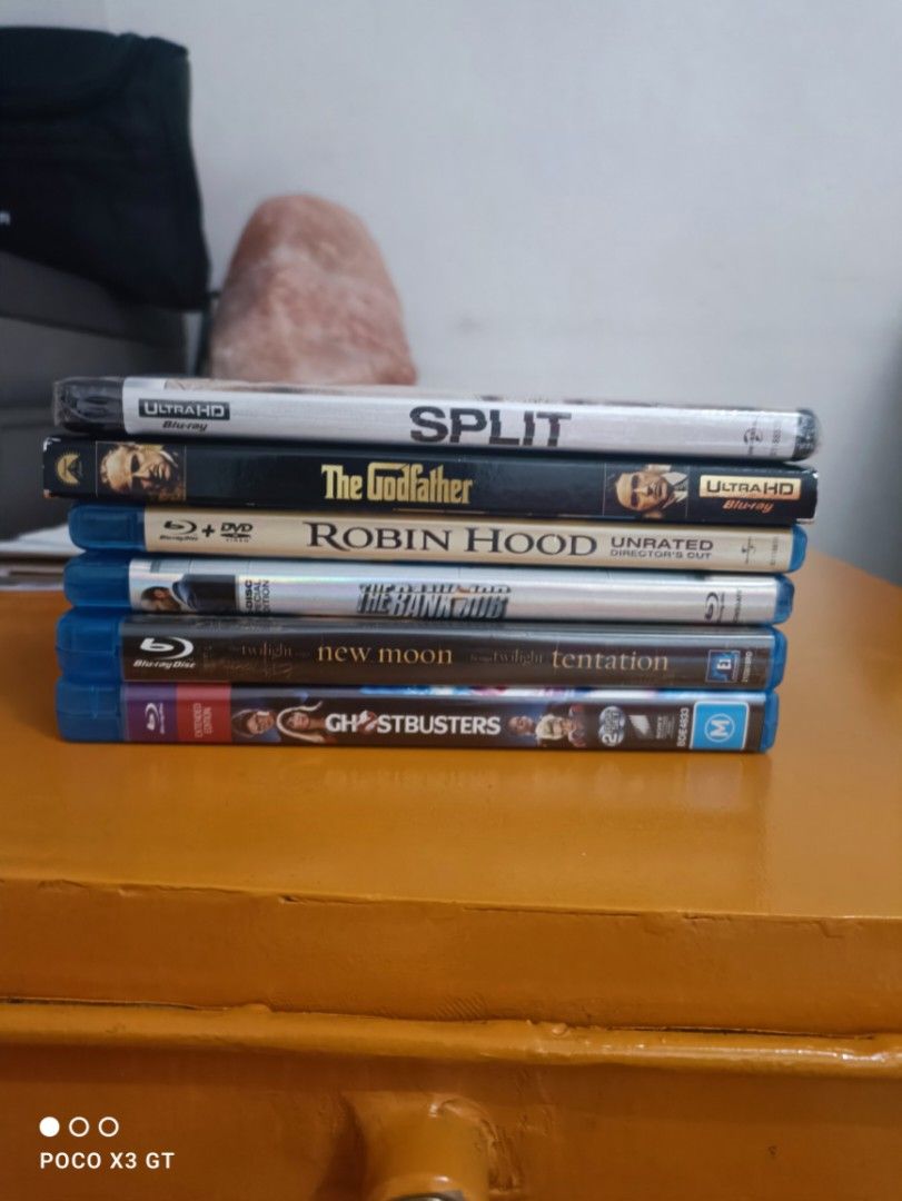 bluray & 4k movies (Category: CDs & DVDs) located in Quezon City. Submitted by boldtree.1311bd (Listing ID 1345450553, Image 1). Description: bluray all reg A new moon ₱200 ghostbusters answer the call ₱200 lord of war ₱200 -sold- the bank job ₱200 micheal jordan to the max P200 -sold- robin hood(2010) P200 life of pi (new, sealed) P500 mother(new, sealed) P500 gi jane(new, sealed) P500 the gentlemen(new,sealed) P500 the deer hunter(new,sealed)P5
