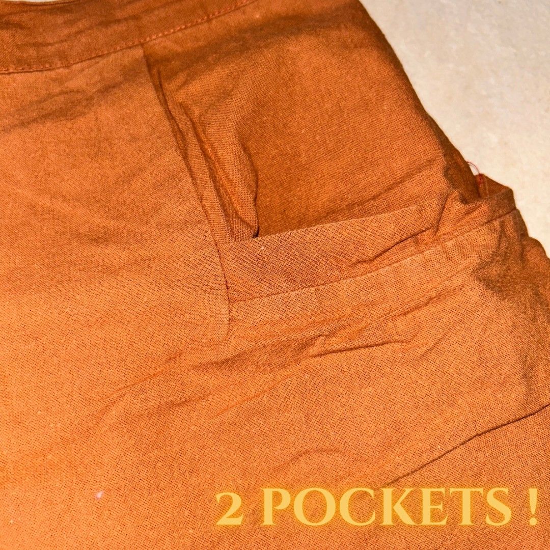 Brown Puff Sleeve Top and Shorts Coordinates Set (Category: Sets or Coordinates) located in Bacoor. Submitted by nycha.tolentino (Listing ID 1448107931, Image 3). Description: - Top features a collared neckline and button-up front - Shorts have 2 functional pockets - Medium to large - With minimal issue on sleeves (please see the picture).