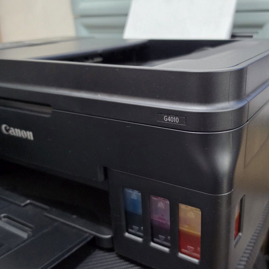 Canon G4010 All-in-One Ink Tank Printer (Category: Printers, Scanners & Copiers) located in Pasig City. Submitted by titopaolo (Listing ID 1446630265, Image 3). Description: ✅ ASKING PRICE = P7,000.00 ✅ LOCATION = Available in Tarlac City on weekends or around Ortigas area in Pasig from Mondays to Fridays. We can agree on a mutually convenient meetup time and location in Tarlac City or Ortigas. ✅ PAYMENT OPTIONS = GCash, Maya, BDO, BPI ✅ DESCRIPT
