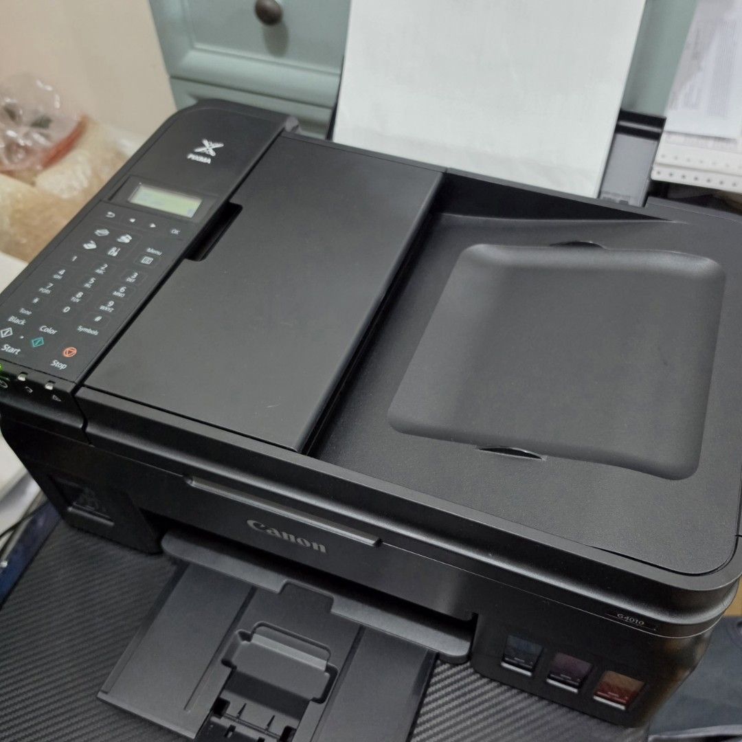 Canon G4010 All-in-One Ink Tank Printer (Category: Printers, Scanners & Copiers) located in Pasig City. Submitted by titopaolo (Listing ID 1446630265, Image 2). Description: ✅ ASKING PRICE = P7,000.00 ✅ LOCATION = Available in Tarlac City on weekends or around Ortigas area in Pasig from Mondays to Fridays. We can agree on a mutually convenient meetup time and location in Tarlac City or Ortigas. ✅ PAYMENT OPTIONS = GCash, Maya, BDO, BPI ✅ DESCRIPT