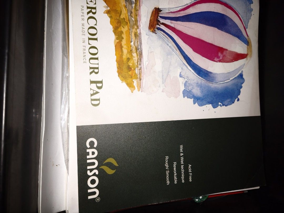 Canson Water Color Pad Big (Category: Stationery & School Supplies) located in Manila. Submitted by letthingsgo_ (Listing ID 1448272537, Image 3). Description: Selling for a very low price already, madami pa sheets. DM for questions 🩷.