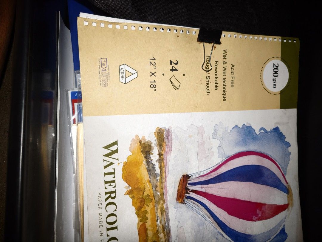 Canson Water Color Pad Big (Category: Stationery & School Supplies) located in Manila. Submitted by letthingsgo_ (Listing ID 1448272537, Image 2). Description: Selling for a very low price already, madami pa sheets. DM for questions 🩷.