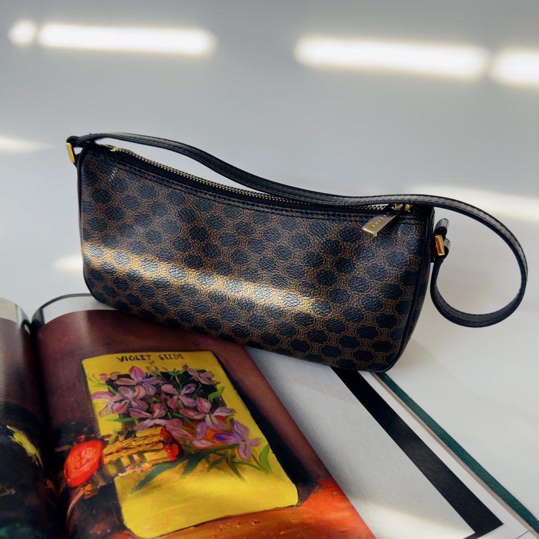 Celine Macadam Pattern Shoulder Bag (Category: Luxury Bags & Wallets) located in Santa Rosa. Submitted by le_classique (Listing ID 1448205023, Image 1). Description: Made for days on the move. ✨ Small, chic, and surprisingly spacious Vintage CELINE Macadam Pochette rank A comes with legitgrails certificate of authenticity 💰 15k only!! .