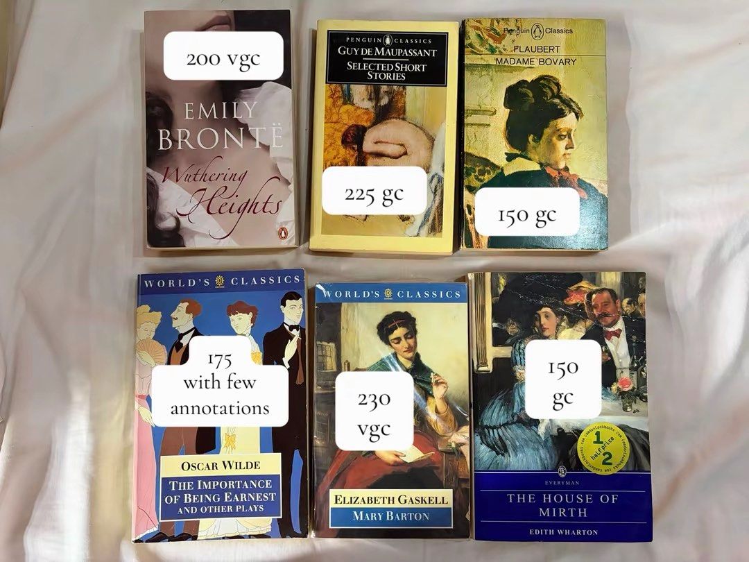Classics for Sale (Category: Storybooks) located in Batangas. Submitted by avemc30 (Listing ID 1448175288, Image 2). Description: PM for more details. RFS: decluttering No COD 📍Batangas City ❌ SOLD BOOKS ❌ The Great Gatsby Girl With A Pearl Earring Madame Bovary Animal Farm The Accidental How to be both The Importance of Being Earnest .