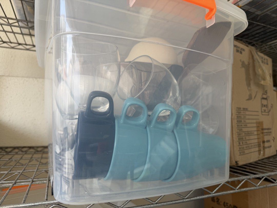 Clear Storage Bin with Assorted Kitchenware502932207830323201