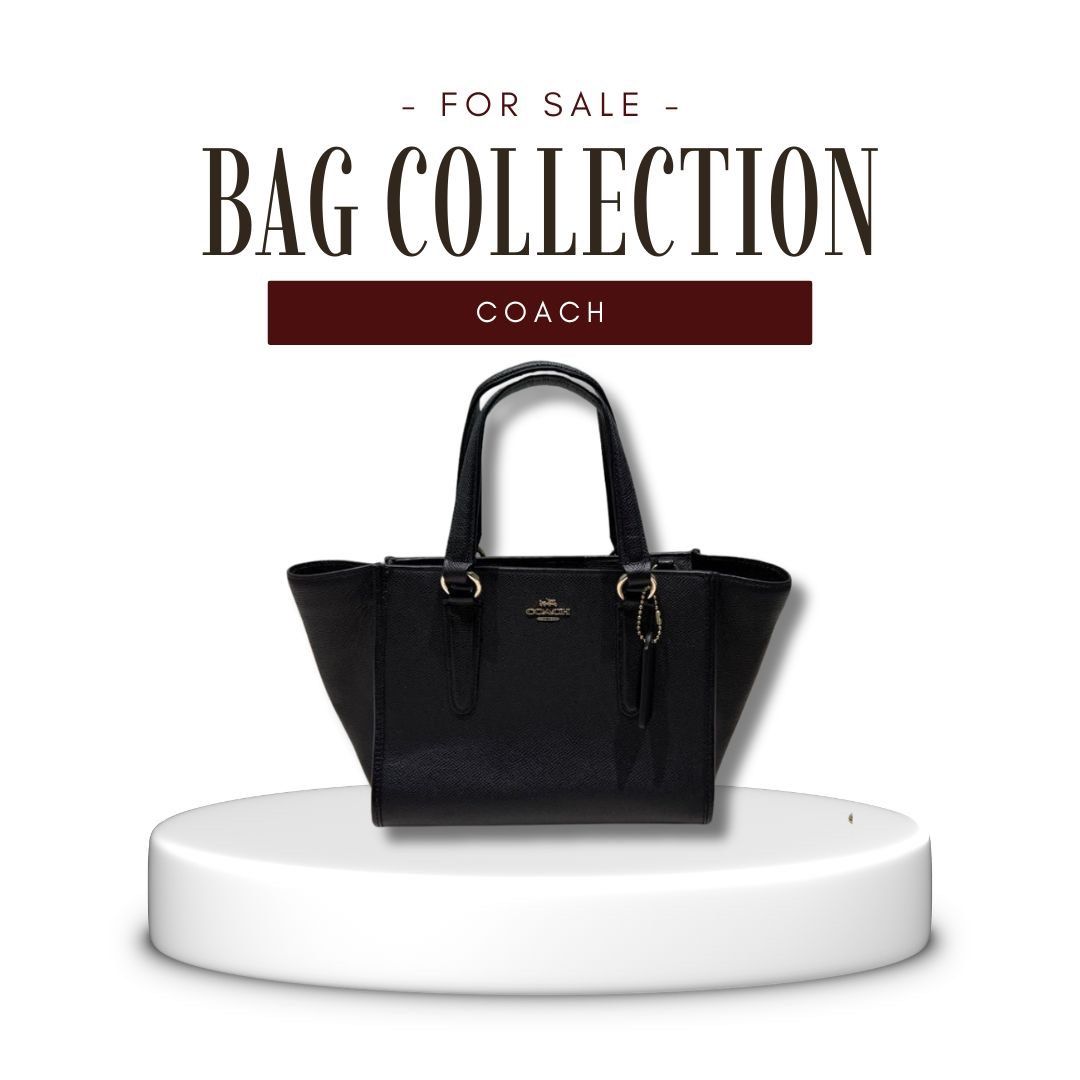 Coach Black Pebbled Leather Tote Bag (Category: Luxury Bags & Wallets) located in Tarlac. Submitted by via_banana (Listing ID 1448269504, Image 2). Description: - Classic black Coach tote bag - Genuine pebbled leather exterior - Two comfortable top handles - Prominent Coach logo on the front - Ample interior space for essentials - Ideal for everyday use or work.