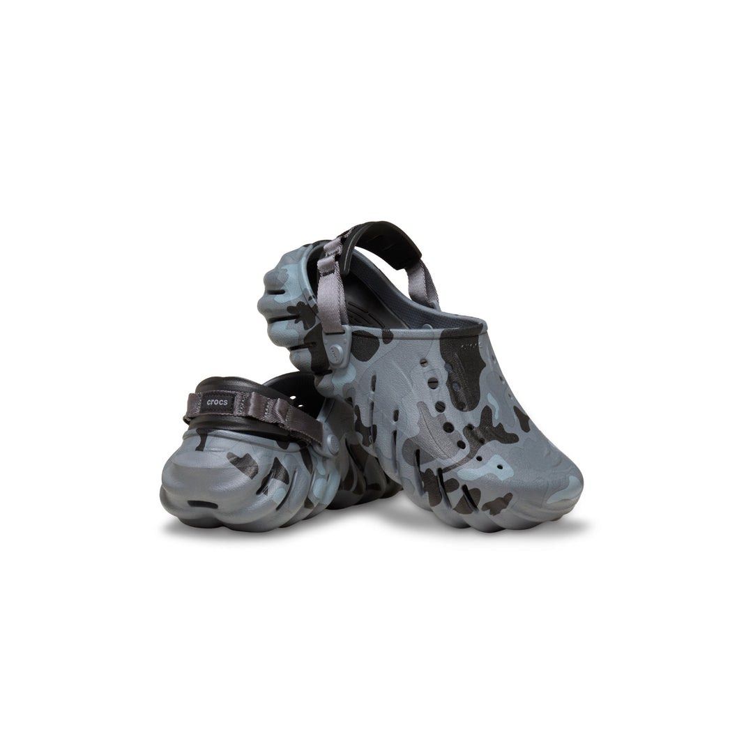 Crocs Echo Duck Camo Clog Charcoal/Black - PREORDER (Category: Slippers & Slides) located in Santa Rosa. Submitted by miqboutique (Listing ID 1448198634, Image 2). Description: Echo Duck Camo Clog Charcoal/Black m4w6-m10 ₱3,699 + SF • ETA End Aug • 1500 DP required • Guaranteed Original Fb page: Miq's Boutique.