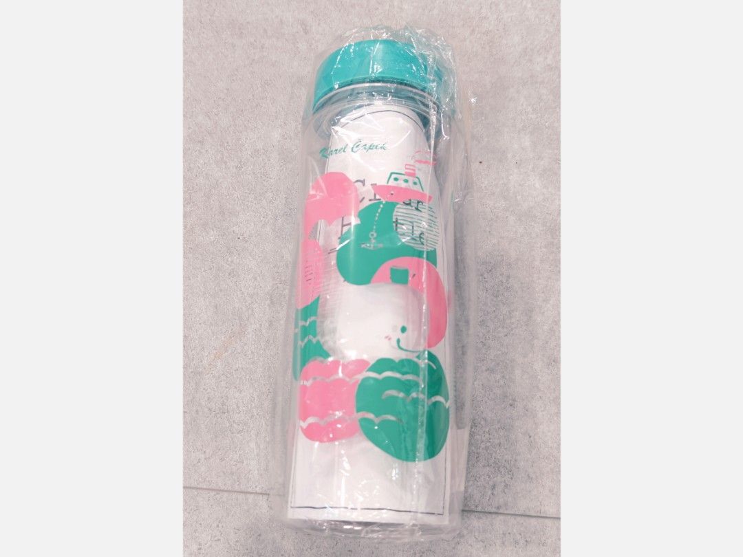 Cute Cartoon Water Bottle with Teal Cap