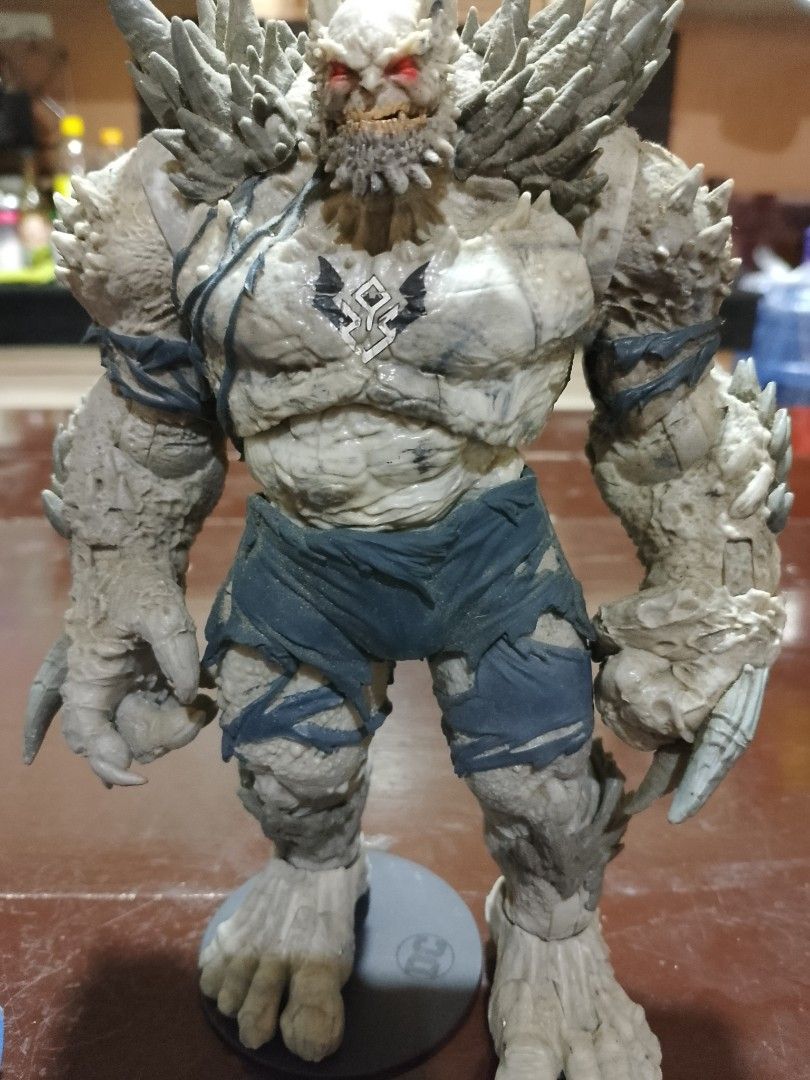 Batman the "Devastator "Action Figure with Stand (Category: Figurines & Statues) located in Calumpit. Submitted by brave_blaze1379 (Listing ID 1448089646, Image 2). Description: - Classic Doomsday look with iconic bone spikes - Ripped clothing detail - Comes with a display stand for easy posing and showcasing - Highly detailed and menacing appearance - Essential addition for any DC Comics or Superman fan's collection - Ready to display straight o