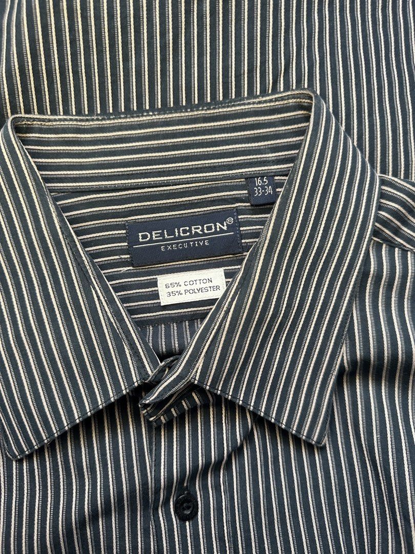 Delicron Stripes Longsleeve Polo (Category: Formal Shirts) located in Manila. Submitted by markokostlich (Listing ID 1448157300, Image 2). Description: Frelabaru Brand: Delicron Condition: 10/10 Color: 10/10 Dimes: L- 27.5, W- 23 📌𝙍𝙀𝙈𝙄𝙉𝘿𝙀𝙍𝙎 ♡ Mine now, pay now ♡ Please manage your expectation coz these are preloved items. ♡ Color may slightly vary due to lighting. ♡ SF depends on your location 📦Via J&T or Lalamove 💎GoTyme/ Gcash 📍Loc