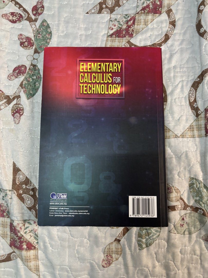 elementary calculus for technology (Category: Textbooks) located in Shah Alam. Submitted by mini_toyshop (Listing ID 1448180513, Image 2). Description: for engineering student price : RM 20.