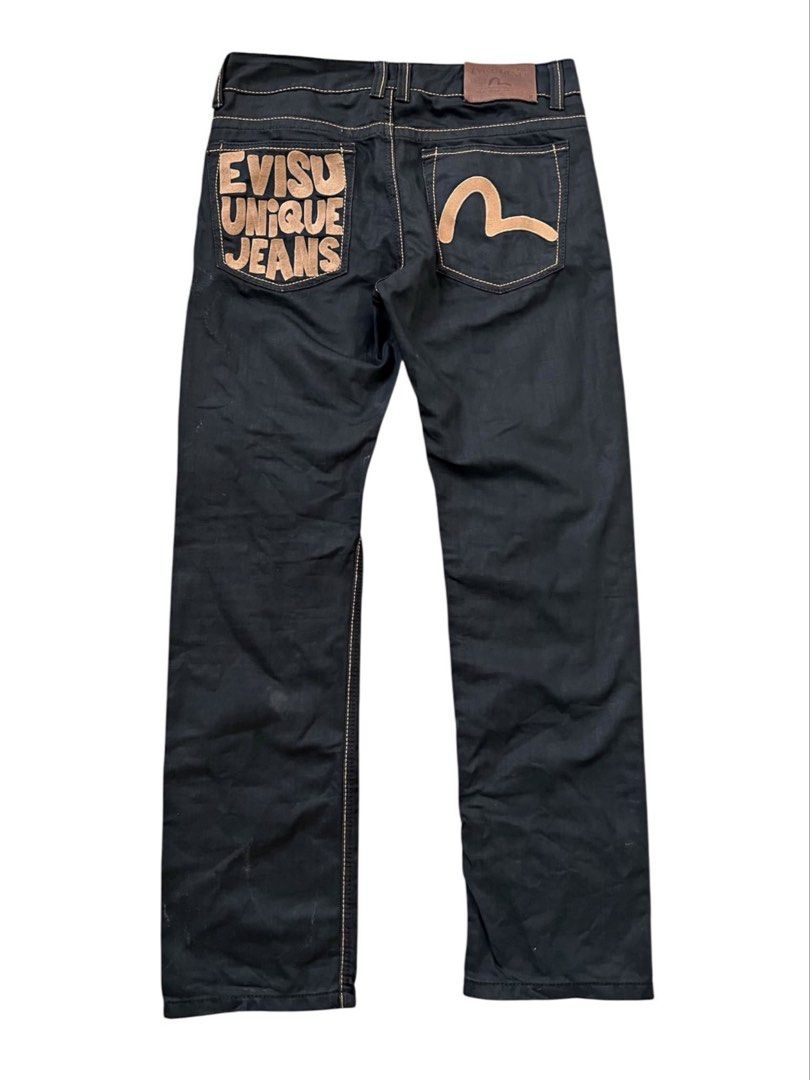 Evisu unique jeans (Category: Jeans) located in Kota Kinabalu. Submitted by kaithrift27 (Listing ID 1448090315, Image 2). Description: Evisu Saiz 32 on tag Pinggang 33-34 Labuh 42 OL 7.7.