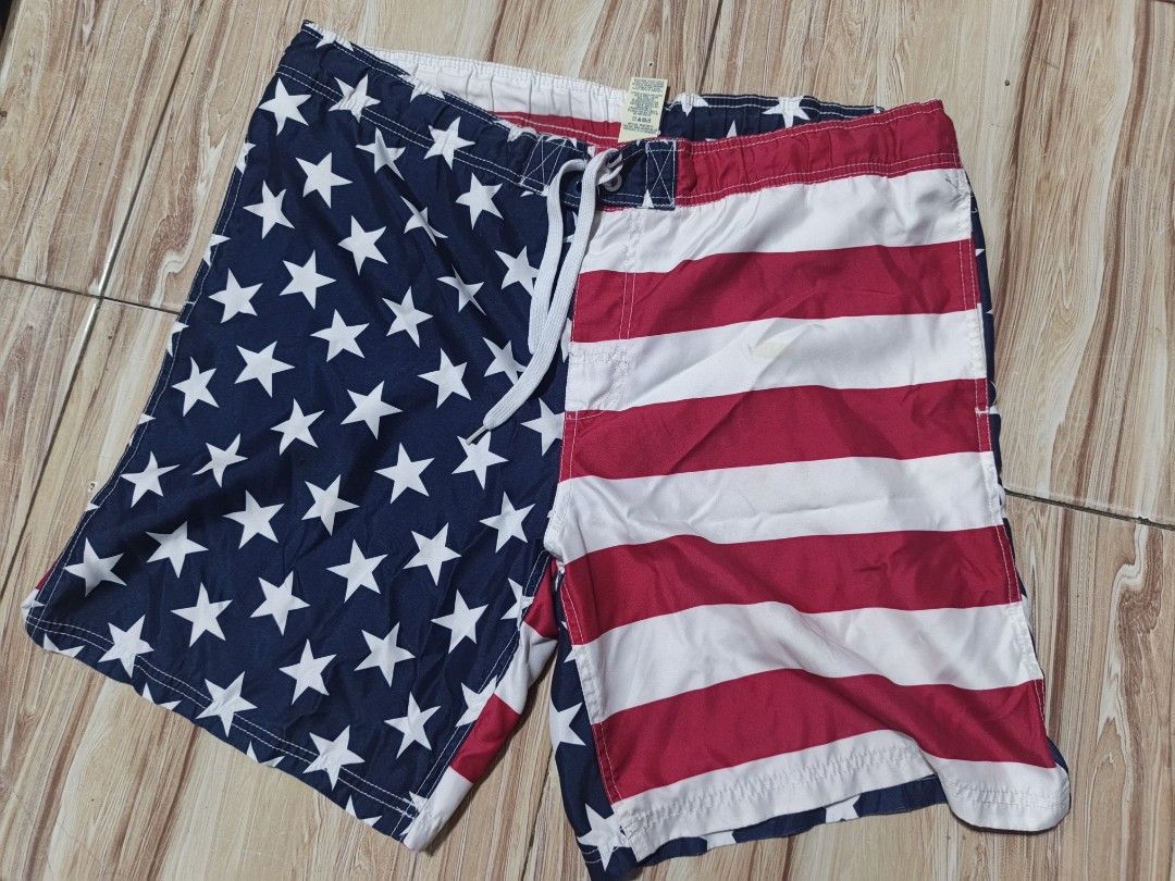 FADED GLORY BOARD SHORT AMERICAN FLAG DESIGN (Category: Swim Trunks & Board Shorts) located in Agoo. Submitted by sourceph (Listing ID 1448185016, Image 2). Description: Original authentic Faded glory board shorts trunks American flag design vintage.