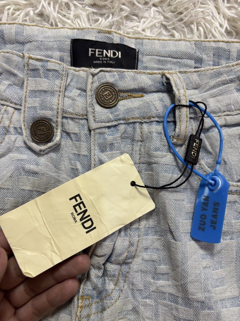 Fendi Roma Monogram Denim Mini Skirt (Category: Skirts) located in Baguio. Submitted by 8luck (Listing ID 1448261650, Image 2). Description: EXCELLENT CONDITION 26 - 27 Waist.