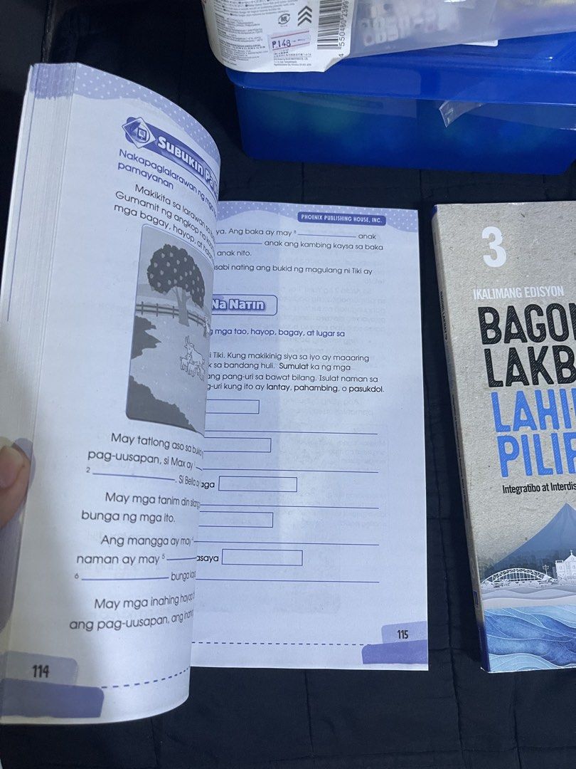 Grade 2 books bundle (can be sold separately) (Category: Children's Books) located in Quezon City. Submitted by dandd_preloved (Listing ID 1448132218, Image 2). Description: Pluma - 500 Makabansa - 400 Rfs: doble ng bili .