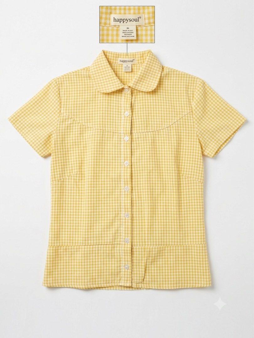 Happysoul Kemeja Kotak Kotak Kuning Peterpan Collar Shirt Casual Blouse Preloved (Kategori: Atasan) berada di Jakarta Utara. Dikirim oleh ttaedrapreloved (ID iklan 1448122969, Gambar 1). Deskripsi: .