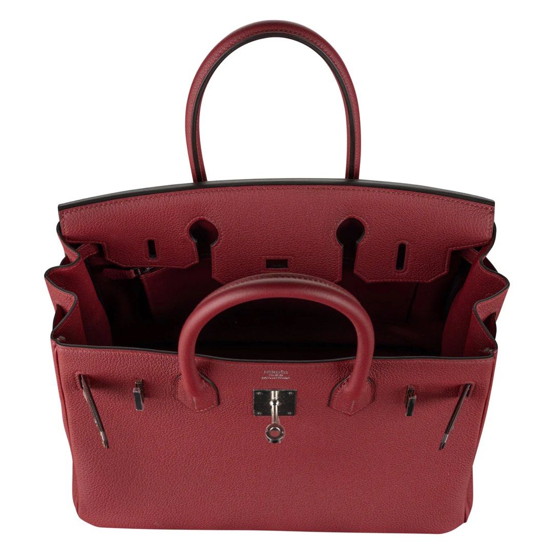 Hermès Birkin 30 (Category: Luxury Bags & Wallets) located in Taguig. Submitted by mainsourceph (Listing ID 1448078685, Image 1). Description: Hermès Birkin 30 Rouge Grenat Togo Leather Palladium Hardware Bag, Dustbag and Authenticity 9.8/10 Condition Kept and Unused.