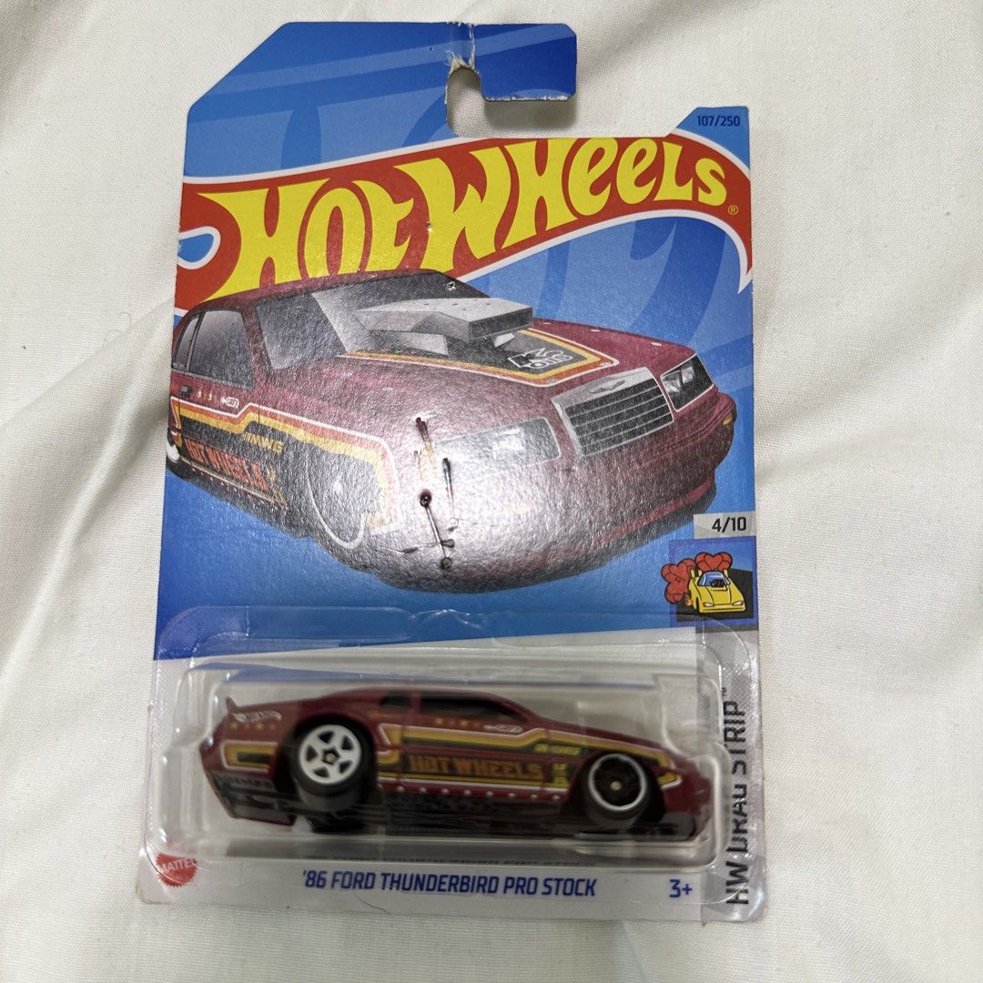 Hot Wheels '86 Ford Thunderbird Pro Stock 4/10 (Category: Vehicle & Diecast Models) located in Bulacan. Submitted by enha4lyf (Listing ID 1448248354, Image 2). Description: - Hot Wheels '86 Ford Thunderbird Pro Stock - 4th car in the HW Drag Strip series (10 total) - Collectible die-cast model - Ideal for display or play.