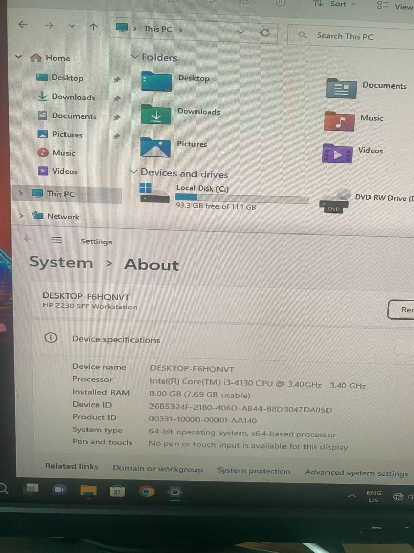 HP SFF Workstation Desktop - Xeon Quad Core - 16GB - nVidia Quadro GPU - RAID Controller - Working Condition502992026773770243