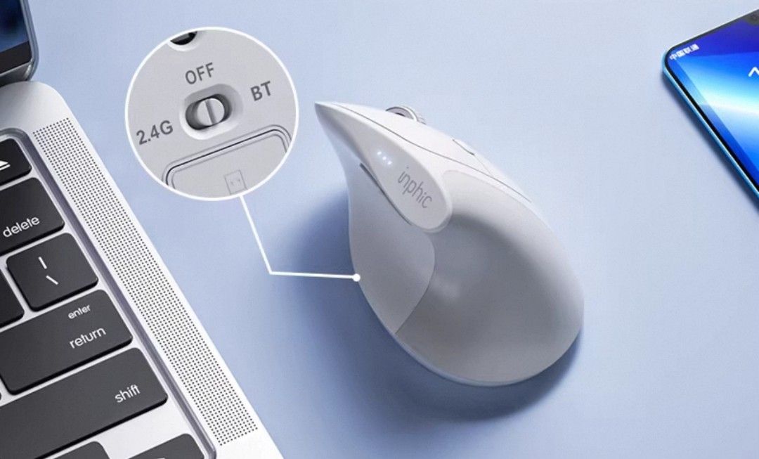 Inphic Ergonomic Vertical Wireless Mouse Bluetooth Mouse502859872590243844