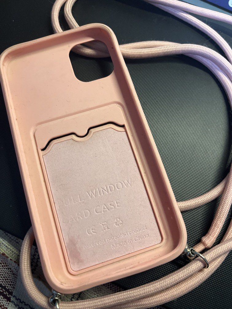iPhone 11 Pink Case with Strap and Pocket (Category: Cases & Sleeves) located in Manila. Submitted by rosetteliab (Listing ID 1448245307, Image 3). Description: .
