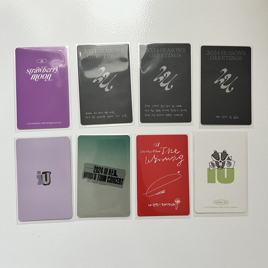 IU 8 Photocard Set (Category: K-Wave Merchandise) located in Paranaque City. Submitted by mxryll (Listing ID 1448119959, Image 2). Description: QUITTING SALE - All official and in good condition! *take all 8 for 550 *can tingi for 80 each, minimum of 2 .