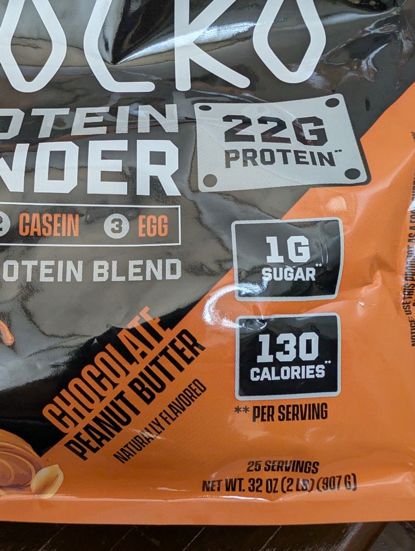 Jocko Fuel Whey Protein Powder (Category: Sports & Fitness Nutrition) located in Taguig. Submitted by sneakergalleryph (Listing ID 1448108573, Image 2). Description: 2 pounds 22g protein per serving 26 servings Chocolate peanut butter flavor 💯% authentic.