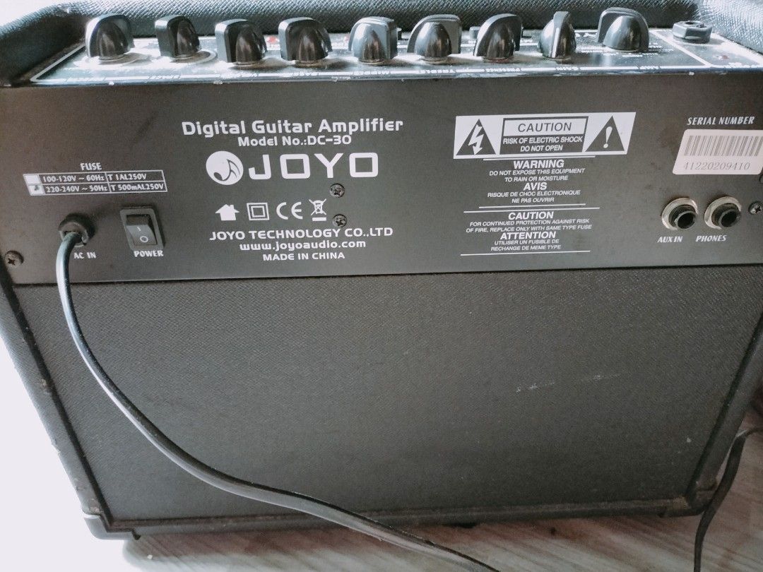 JOYO DC-30 Digital Guitar Amplifier 30W (Category: Musical Instruments) located in Manila. Submitted by val.penetrante (Listing ID 1448273971, Image 3). Description: - JOYO DC-30 Digital Guitar Amplifier - 30 Watts: Ideal for practice sessions or small live performances - Versatile Tones: Features 8 distinct amp models - Built-in Effects: Includes 4 modulation effects, plus delay and reverb - Integrated Drum Machine: Offers 36 rhythm patterns for