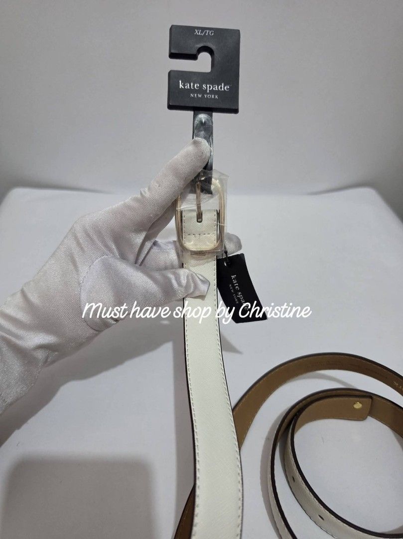 Kate spade belt in XL (Category: Belts) located in Bauang. Submitted by chictine (Listing ID 1448172430, Image 3). Description: kate spade belt in XL Brandnew and sealed 💯 Guaranteed original or moneyback if proven fake Source from US 🚚Courier: Jnt/Lbc 📍Location: Bauang, La Union Open for meet-up around la union.