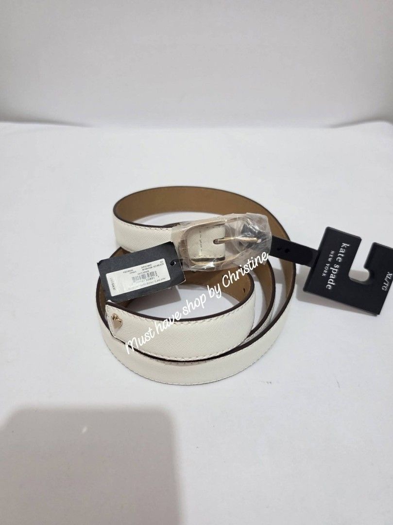 Kate spade belt in XL (Category: Belts) located in Bauang. Submitted by chictine (Listing ID 1448172430, Image 1). Description: kate spade belt in XL Brandnew and sealed 💯 Guaranteed original or moneyback if proven fake Source from US 🚚Courier: Jnt/Lbc 📍Location: Bauang, La Union Open for meet-up around la union.