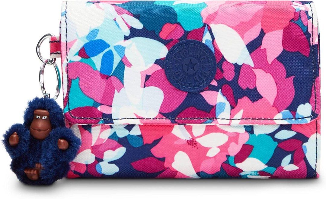 Kipling Pixi Wallet -Electric Blossom with Monkey ( Hallie) (Category: Wallets & Card holders) located in Himamaylan. Submitted by EsClosetCleanUp (Listing ID 1448100608, Image 1). Description: - Cute Kipling wallet with vibrant floral print - Multiple card slots for organization - Zippered compartment for secure storage - Iconic Kipling monkey charm included - Compact and practical for everyday use -needs cleaning.