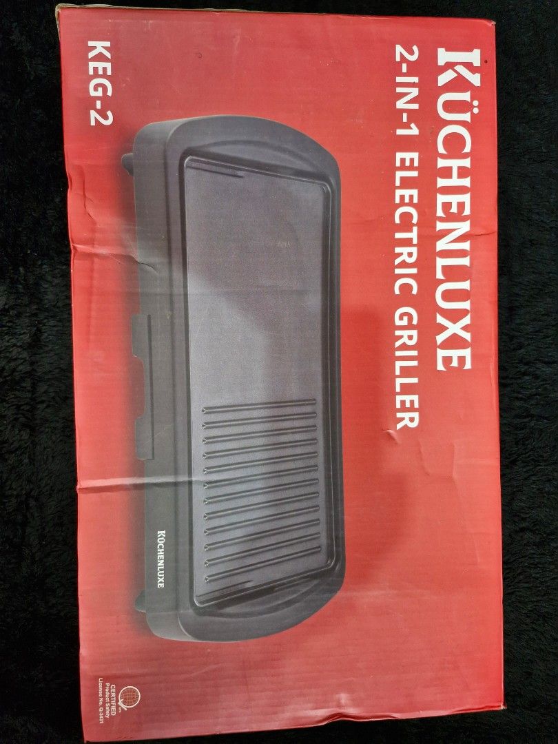 KUCHENLUXE (Category: Cookware & Accessories) located in Dumaguete. Submitted by bubududurabbit (Listing ID 1448109173, Image 1). Description: KUCHENLUXE ELECTRIC GRILL 2 IN 1 ELECTRIC SMOKLESS GRILL , BRAND NEW , NEVER USED 📌LOCATION: DUMAGUETE CITY 📌MOP: GCASH OR BDO, PNB BANK TRANSFER 📌COURIER: JNT.