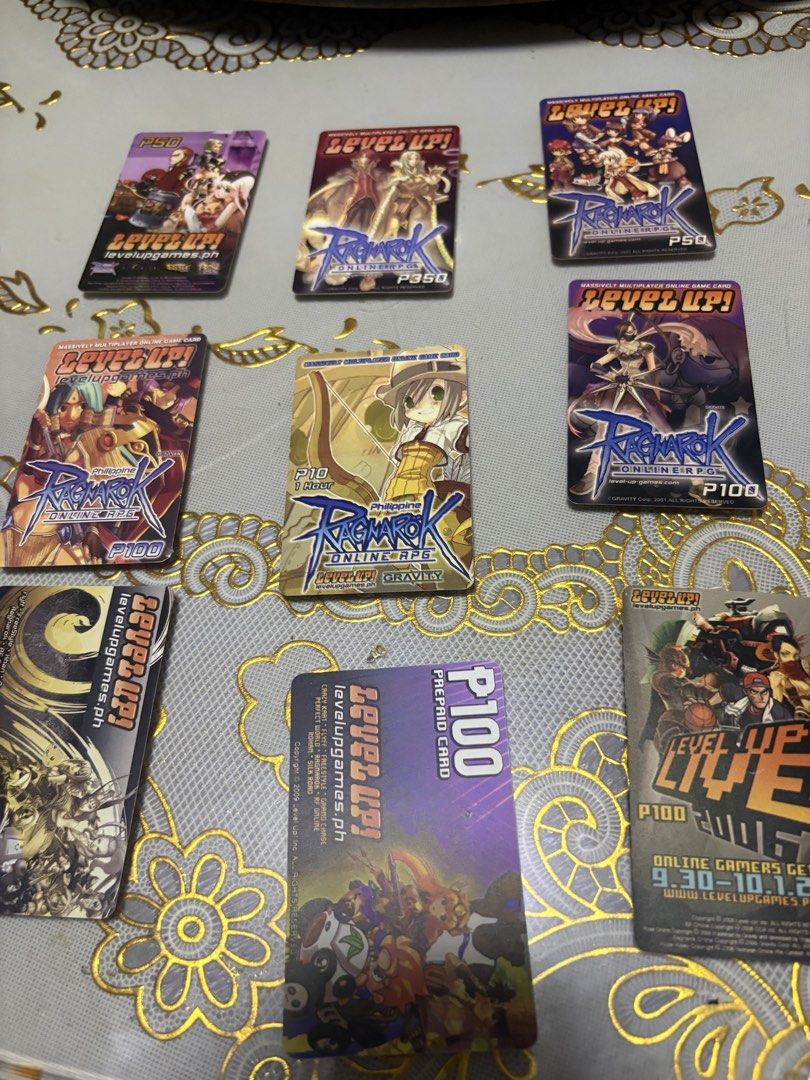 Level Up! Ragnarok Online cards memorabilia (Category: Raw Singles) located in Mandaluyong City. Submitted by ragnarokcardseller (Listing ID 1448223339, Image 2). Description: Pm for price list 2026 Collectible PH ragnarok used prepaid cards G cash Lalamove or LBC.