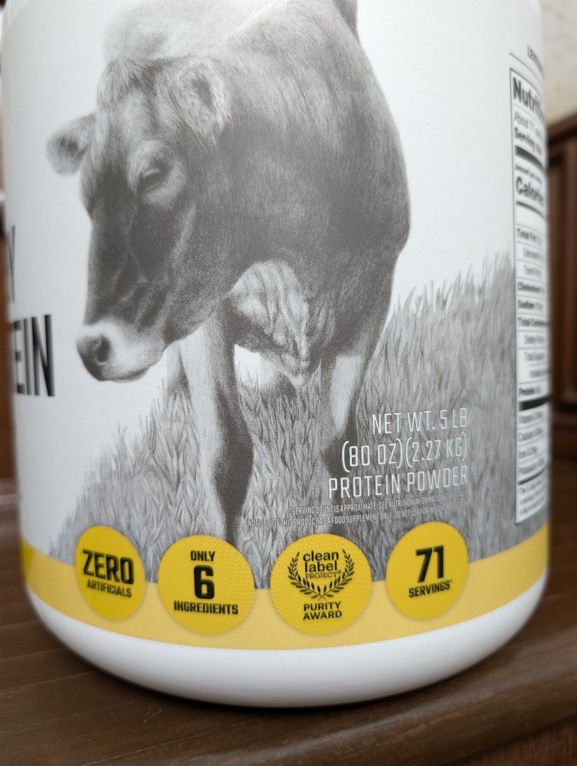 Levels Grass Fed Whey Protein Powder (Category: Sports & Fitness Nutrition) located in Taguig. Submitted by sneakergalleryph (Listing ID 1448109834, Image 2). Description: 5 pounds 24g protein per serving 71 servings Vanilla bean flavor 💯% authentic.
