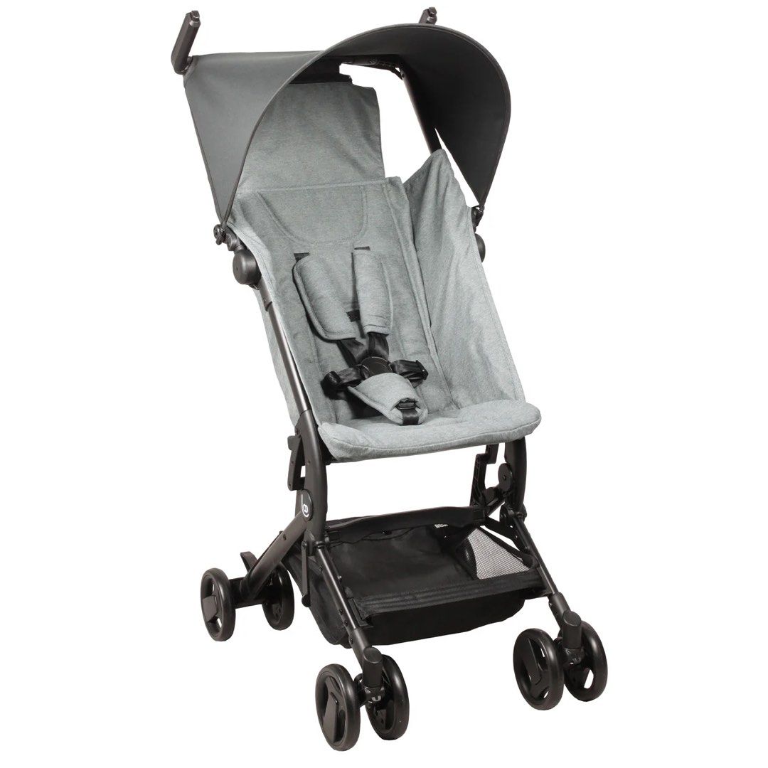 Looping Squizz Mini - Grey (Category: Strollers) located in Quezon City. Submitted by shopsecondfits (Listing ID 1448094114, Image 1). Description: Only used at home. SRP: P12,999 Selling Price: P10,000 - Easy to fold and carry, ideal for travel. - Built-in canopy for sun protection. - Convenient storage basket underneath. - Secure harness for child's safety. - Compact folding for easy storage (Fits Cabin) - Swivel wheels for smooth maneuverabili