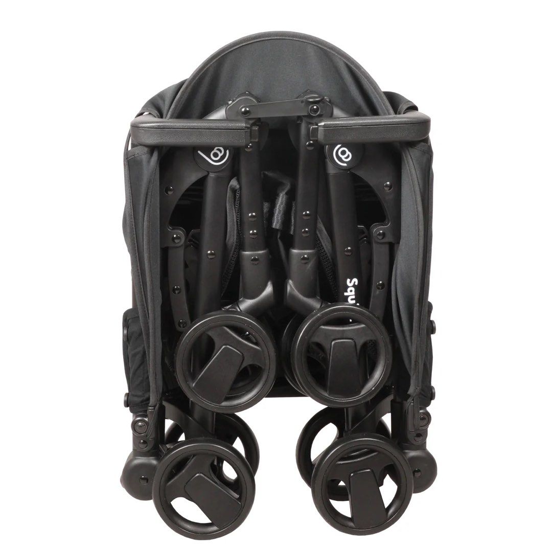 Looping Squizz Mini - Grey (Category: Strollers) located in Quezon City. Submitted by shopsecondfits (Listing ID 1448094114, Image 3). Description: Only used at home. SRP: P12,999 Selling Price: P10,000 - Easy to fold and carry, ideal for travel. - Built-in canopy for sun protection. - Convenient storage basket underneath. - Secure harness for child's safety. - Compact folding for easy storage (Fits Cabin) - Swivel wheels for smooth maneuverabili