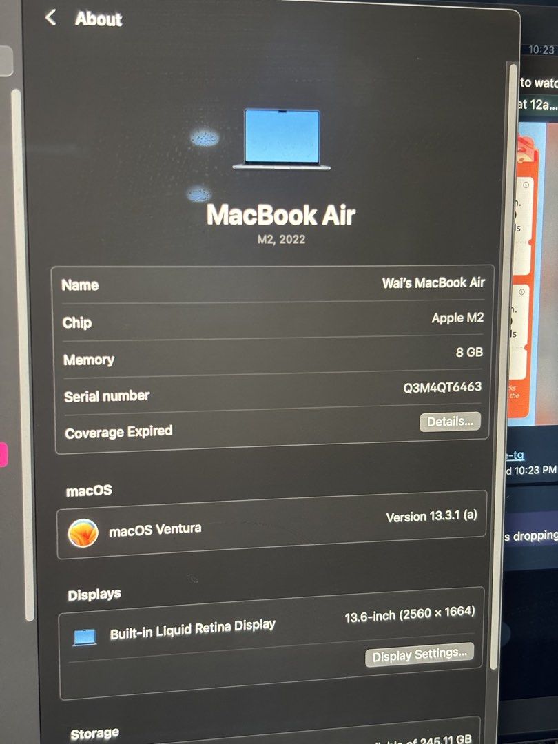 MacBook Air m2503121440188682242