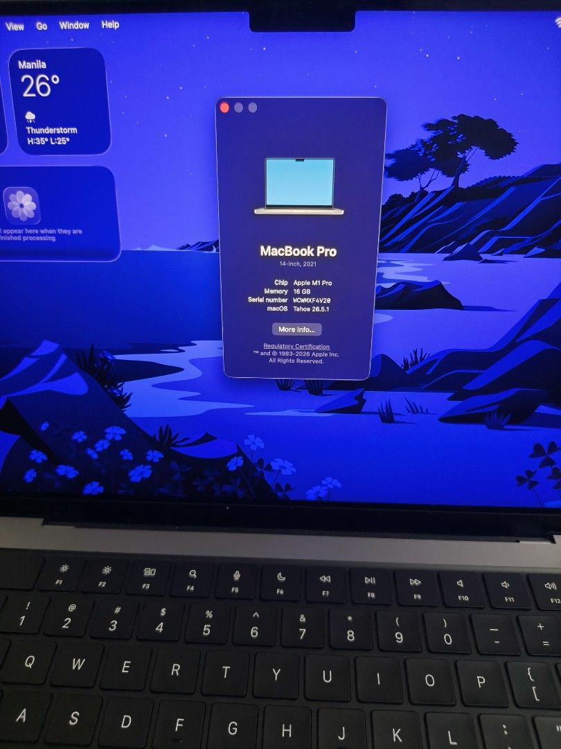 Macbook pro M1 pro 16gb ram / 1TB SSD (Category: Laptops & Notebooks) located in Manila. Submitted by purewhale_f3e406 (Listing ID 1448234690, Image 3). Description: M1 pro chip 100% BH 16 gb ram / 1 TB SSD No dents or scratches rfs: Not being used. Prefer windows.