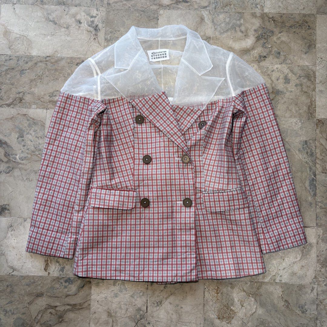 Maison Martin Margiela Double Breasted blazer (Category: Coats, Jackets and Outerwear) located in Bacolod City. Submitted by treasurehuntsv2 (Listing ID 1448107373, Image 2). Description: CONDITION- EXCELLENT DIMENSIONS LENGTH - 26.5 WIDTH (ARMPIT TO ARMPIT ) - 18 SHOULDER TO SHOULDER - 16 SLEEVE LENGTH (ARMPIT TO WRIST ) - 16. 5 DIOR LOUIS VUITTON GUCCI PRADA CHANEL BALENCIAGA BURBERRY FENDI CELINE YSL GIVENCHY VALENTINO BOTTEGA VENETA AMIRI OFF