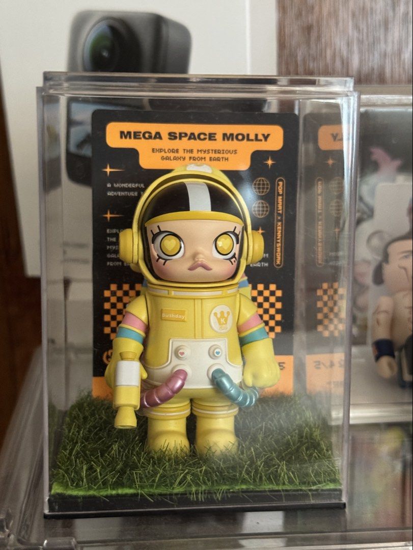 MEGA SPACE MOLLY EXPLORE THE MYSTERIOUS GALAXY FROM EARTH (Category: Designer & Blind Box Toys) located in Quezon City. Submitted by yourboygelo (Listing ID 1448263509, Image 1). Description: Mega Space Molly Birthday Bear (secret) - with box & card - case and grass included .