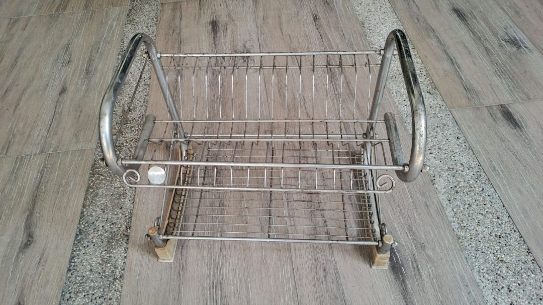 Metal Dish Rack Shelf Organizer - Approx 16 inch wide, Furniture & Home ...