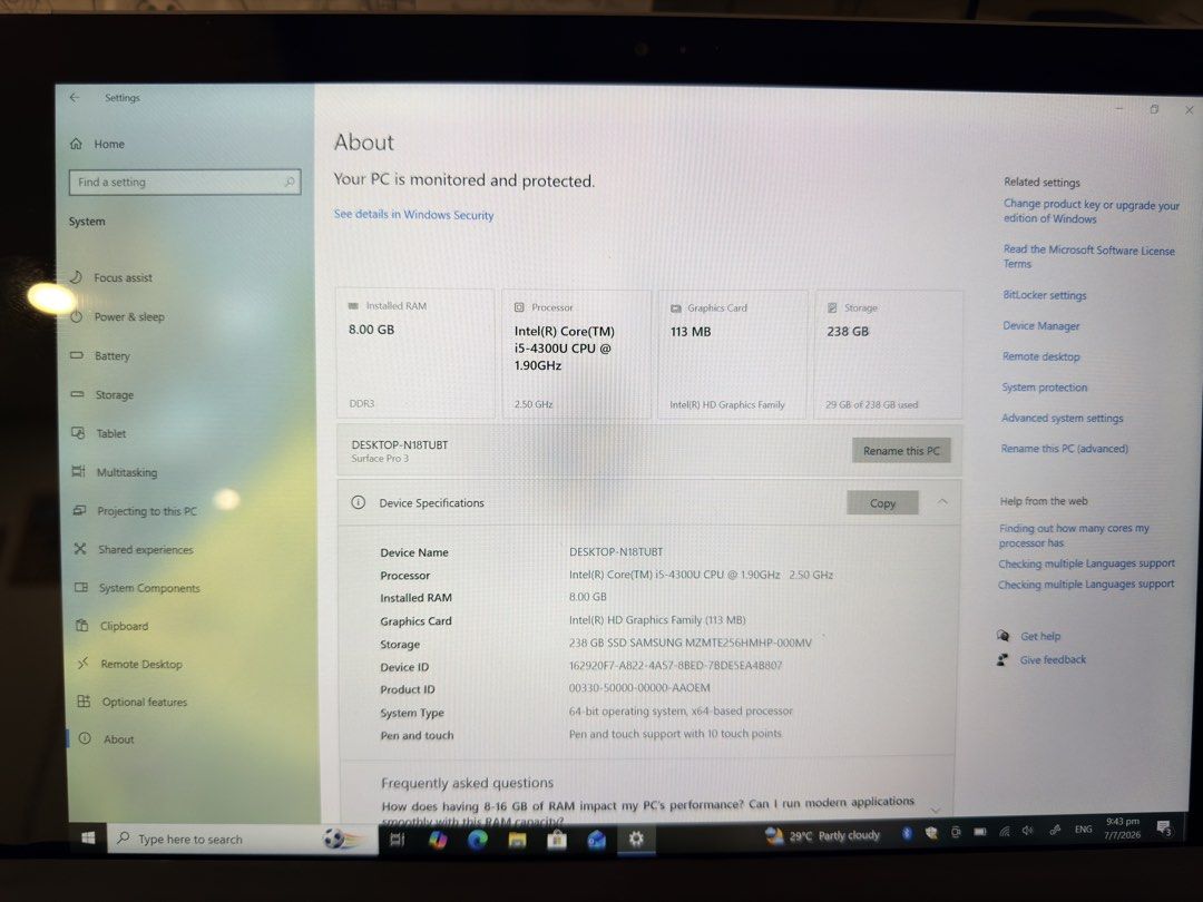 Microsoft Surface Pro 3 Tablet with Keyboard and Docking503016673772851201