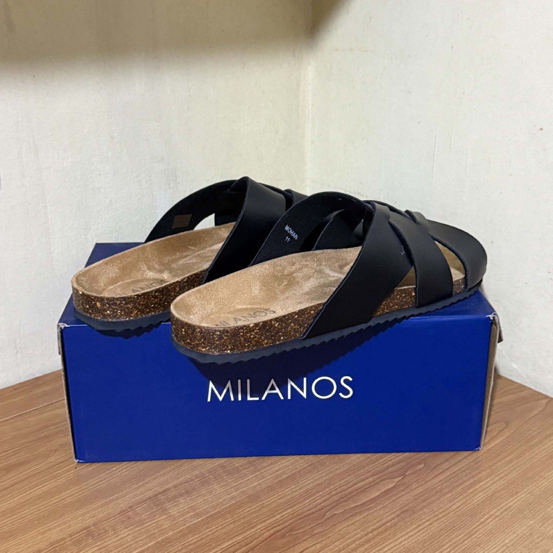 MILANOS MEN'S MOHAN SANDALS (Category: Slippers & Slides) located in Quezon City. Submitted by lovedbysari (Listing ID 1448162154, Image 2). Description: MILANOS MEN’S MOHAN SANDALS SELLING PRICE: P450 SIZE: 11 US / 45 EUR COLOR: BLACK BRAND NEW AND ORIGINAL NO ISSUES. NO FLAWS.