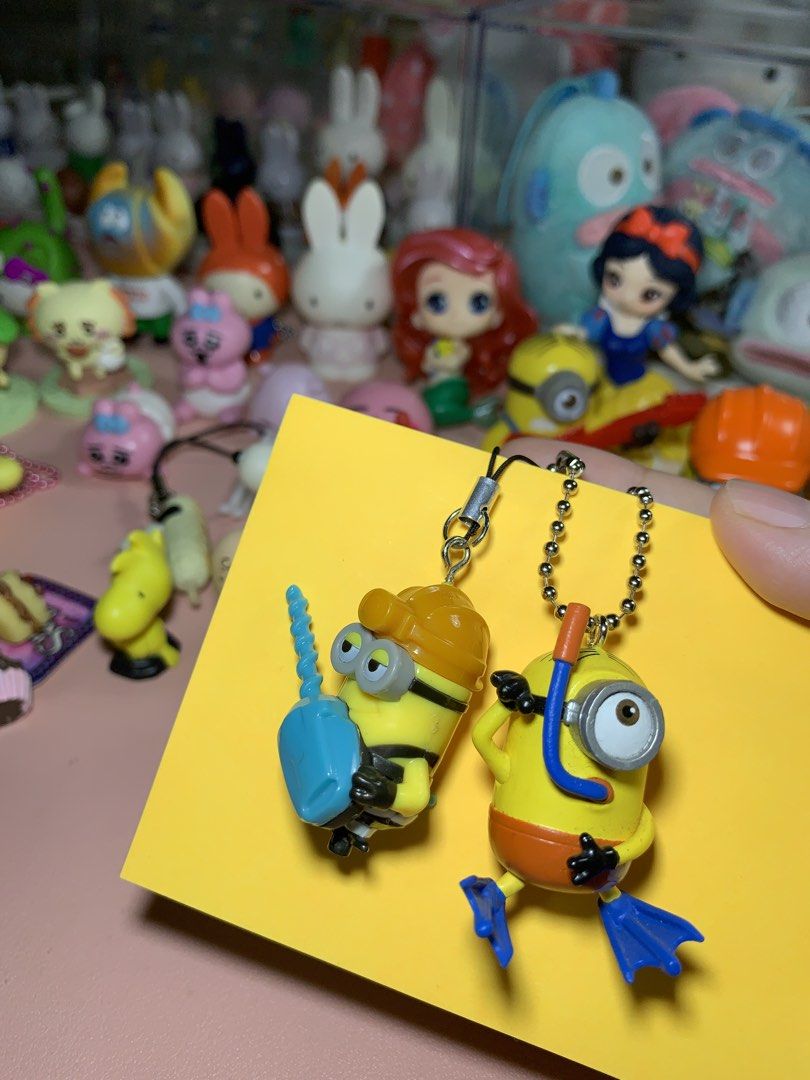 Minions keychain (Category: Character Goods) located in Rizal. Submitted by heypapermoon (Listing ID 1448208030, Image 1). Description: Minions keychain - Each: 100.00 - Set: 180.00 With markings Preloved items Manage your expectation RFS: decluttering Message me here for any question regarding the item.