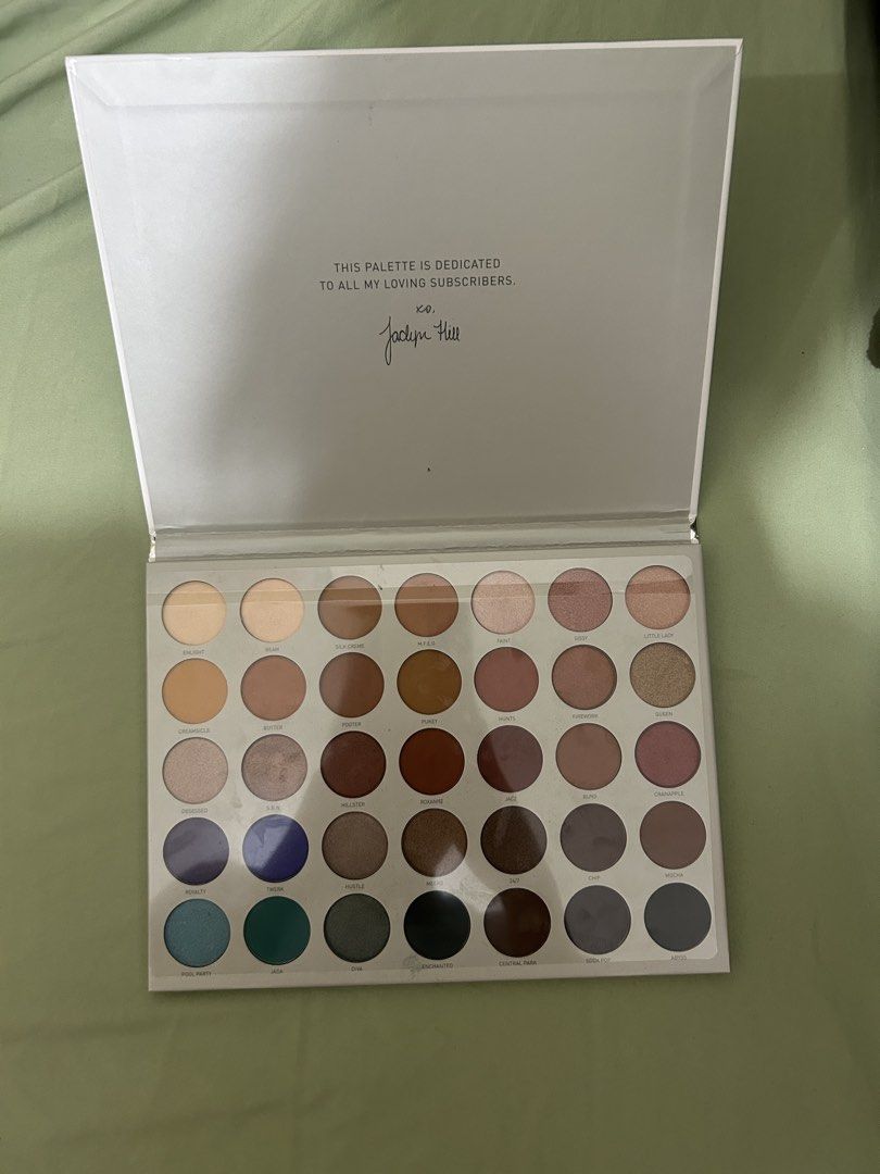 Morphe Jaclyn Hill Eyeshadow Palette (Category: Makeup) located in Quezon City. Submitted by pianofuzzy (Listing ID 1448106039, Image 3). Description: - Morphe x Jaclyn Hill Eyeshadow Palette - Features 35 versatile shades RFS: this is an extra palette LOCATION: near sm sta mesa .