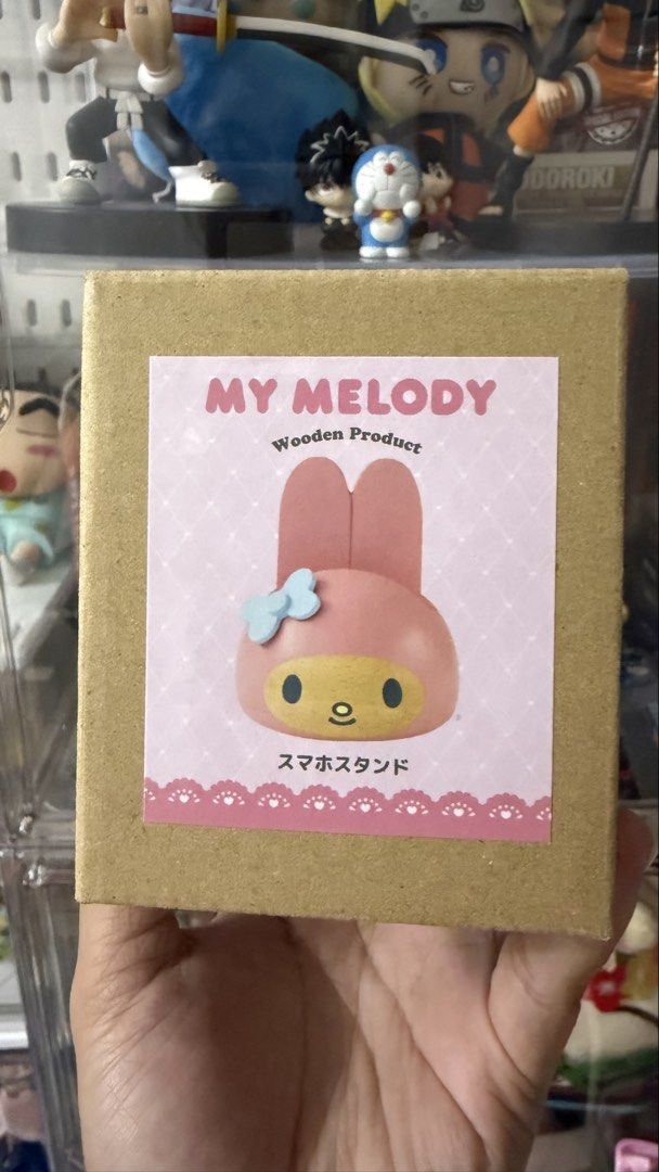 MY MELODY WOOD PHONE STAND (Category: Mounts & Holders) located in Binan City. Submitted by merodeclutters (Listing ID 1448187090, Image 1). Description: Authentic/Official Free SF anywhere in PH via J&T.